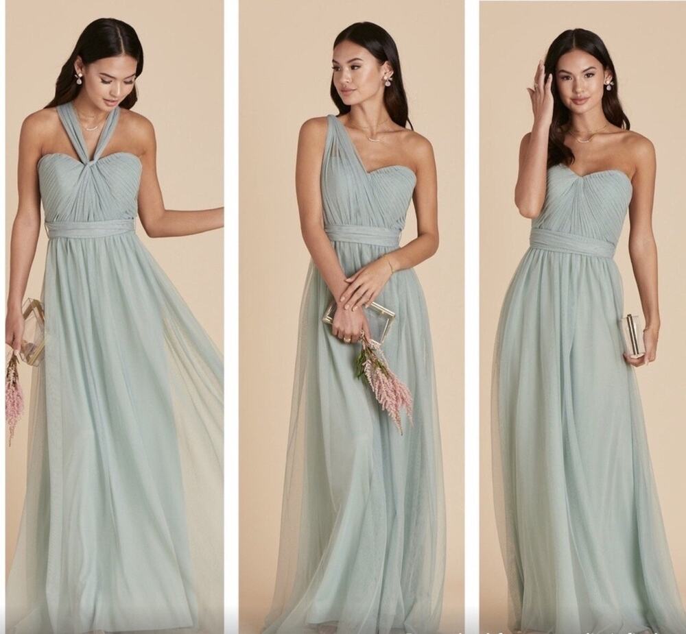 NWT Convertible Christina Dress Sage A Line Chiffon S Wedding Guest Bridesmaid